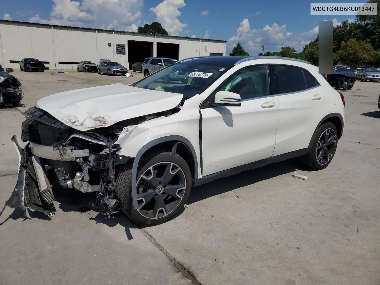 2019 Mercedes-Benz Gla 250 VIN: WDCTG4EB6KU013447 Lot: 69770794