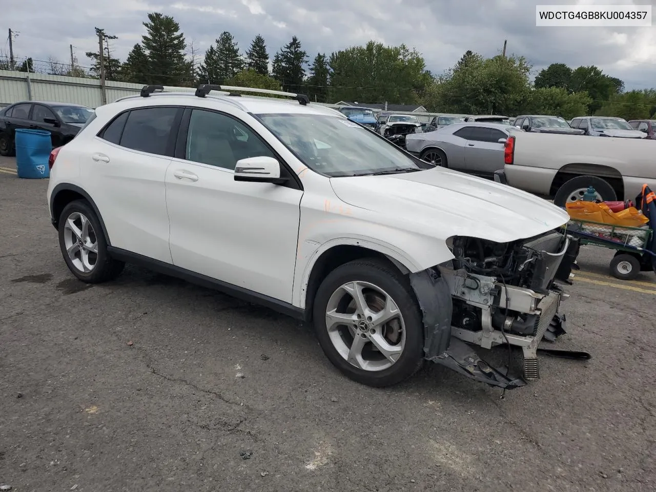 2019 Mercedes-Benz Gla 250 4Matic VIN: WDCTG4GB8KU004357 Lot: 71968794