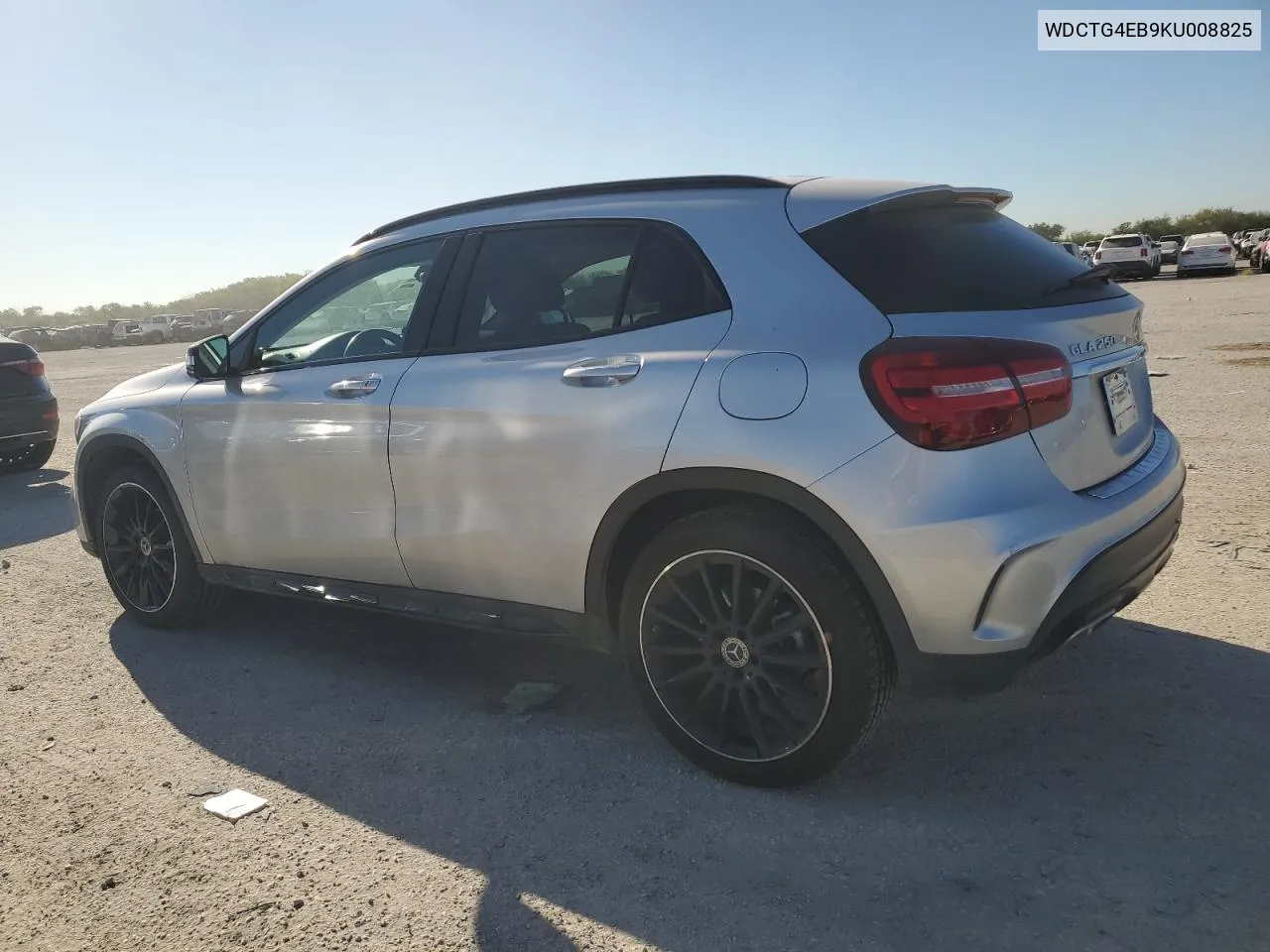 2019 Mercedes-Benz Gla 250 VIN: WDCTG4EB9KU008825 Lot: 73216564