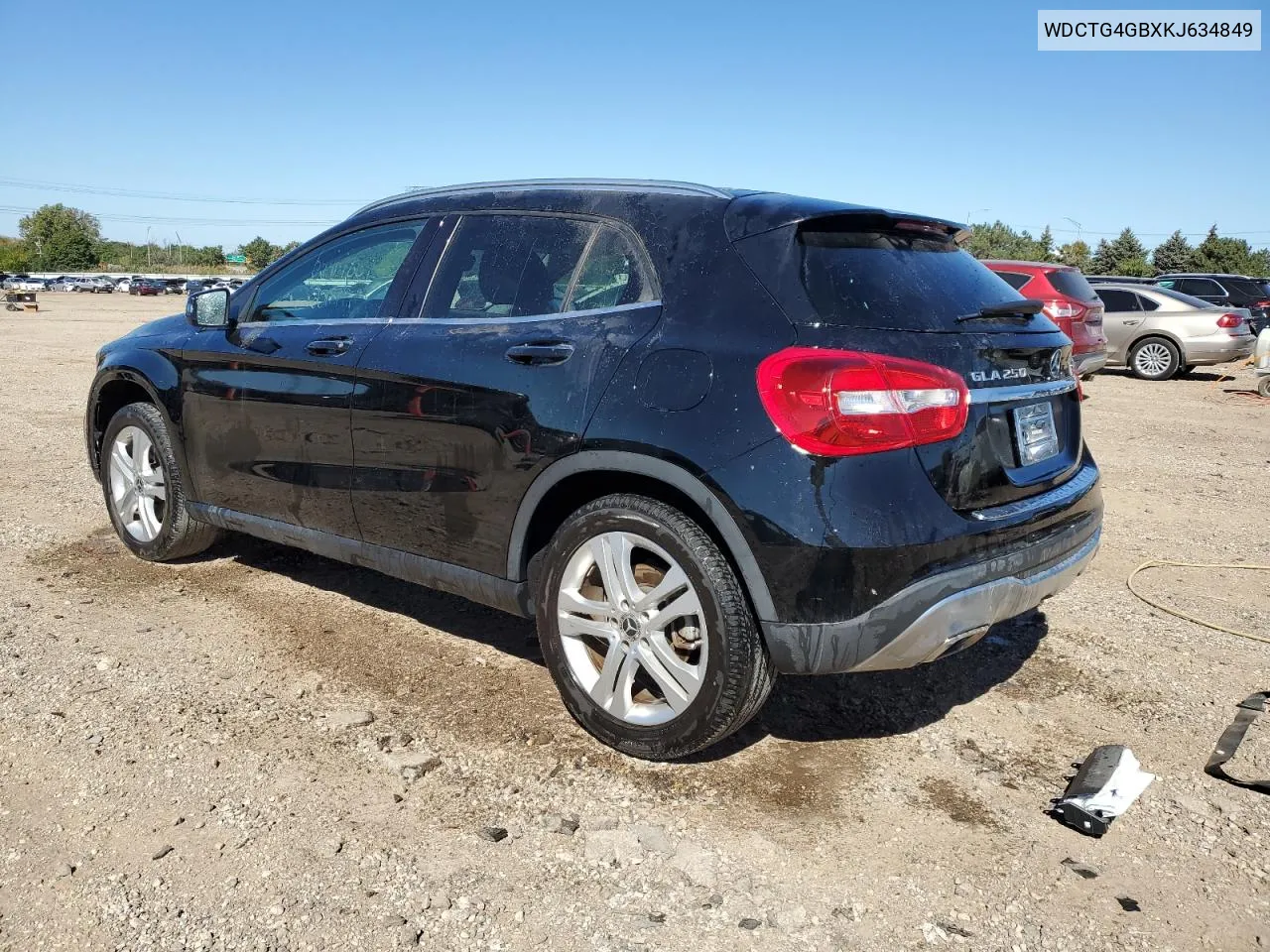 2019 Mercedes-Benz Gla 250 4Matic VIN: WDCTG4GBXKJ634849 Lot: 73292734