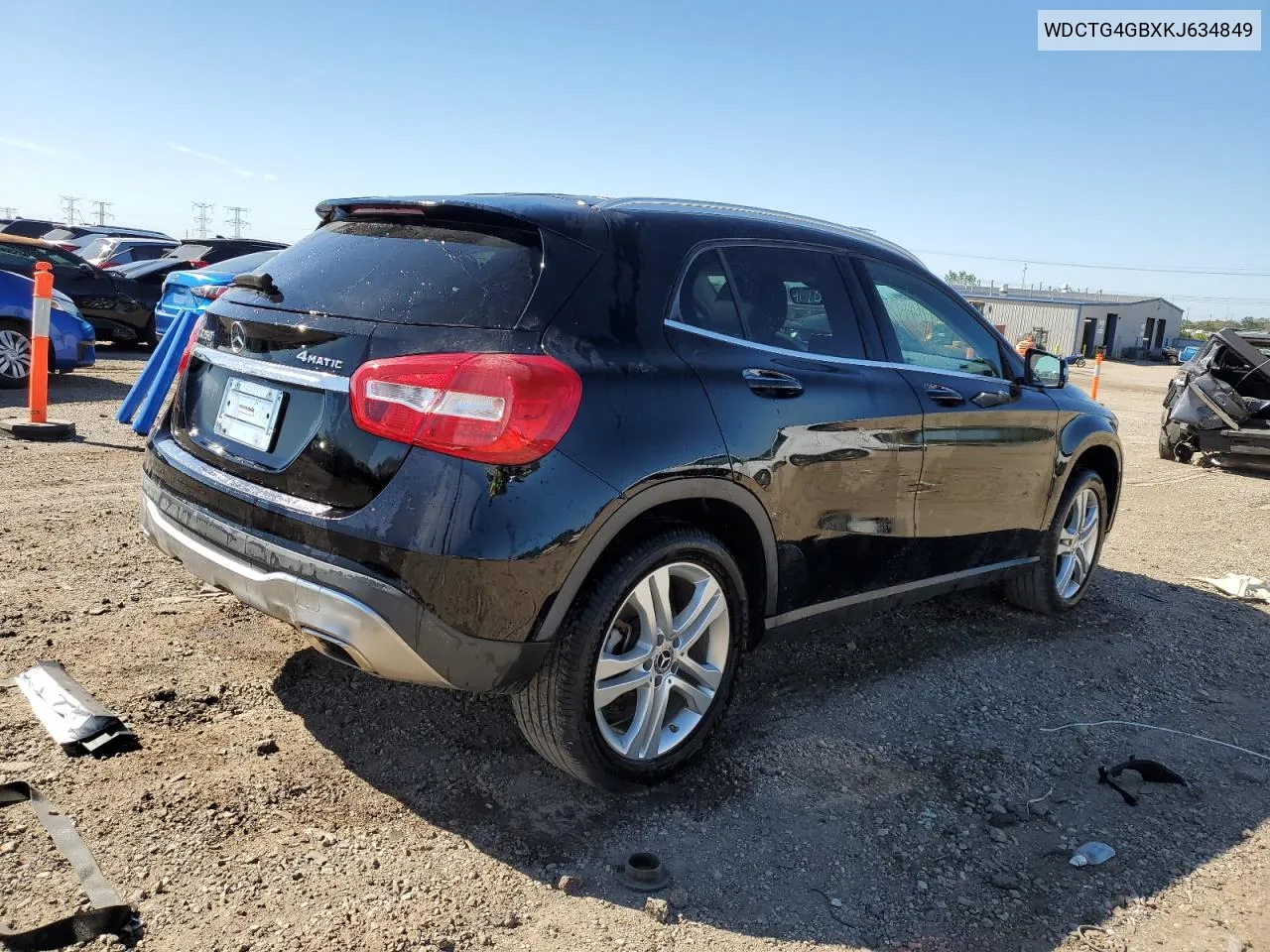 2019 Mercedes-Benz Gla 250 4Matic VIN: WDCTG4GBXKJ634849 Lot: 73292734