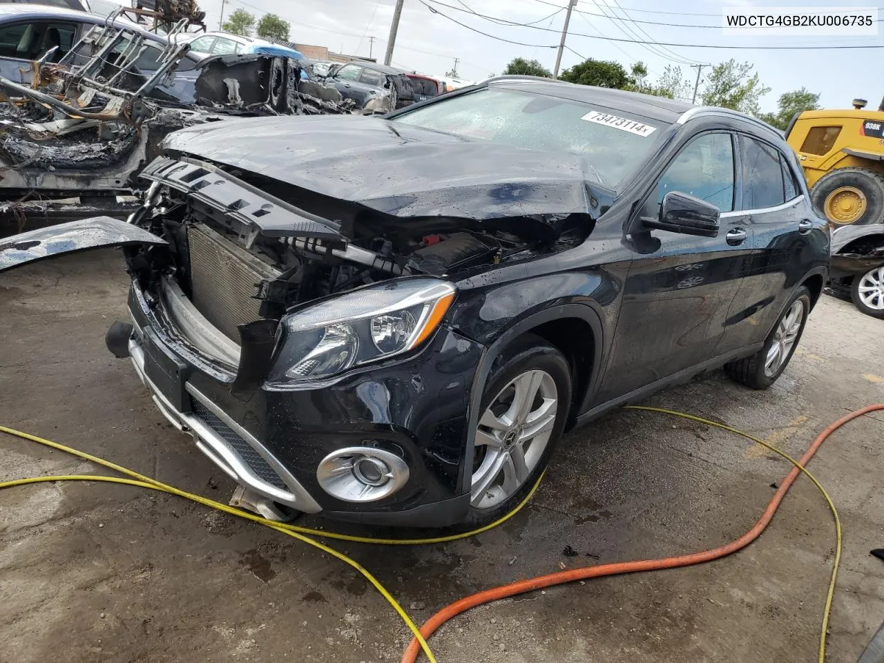 2019 Mercedes-Benz Gla 250 4Matic VIN: WDCTG4GB2KU006735 Lot: 73473114