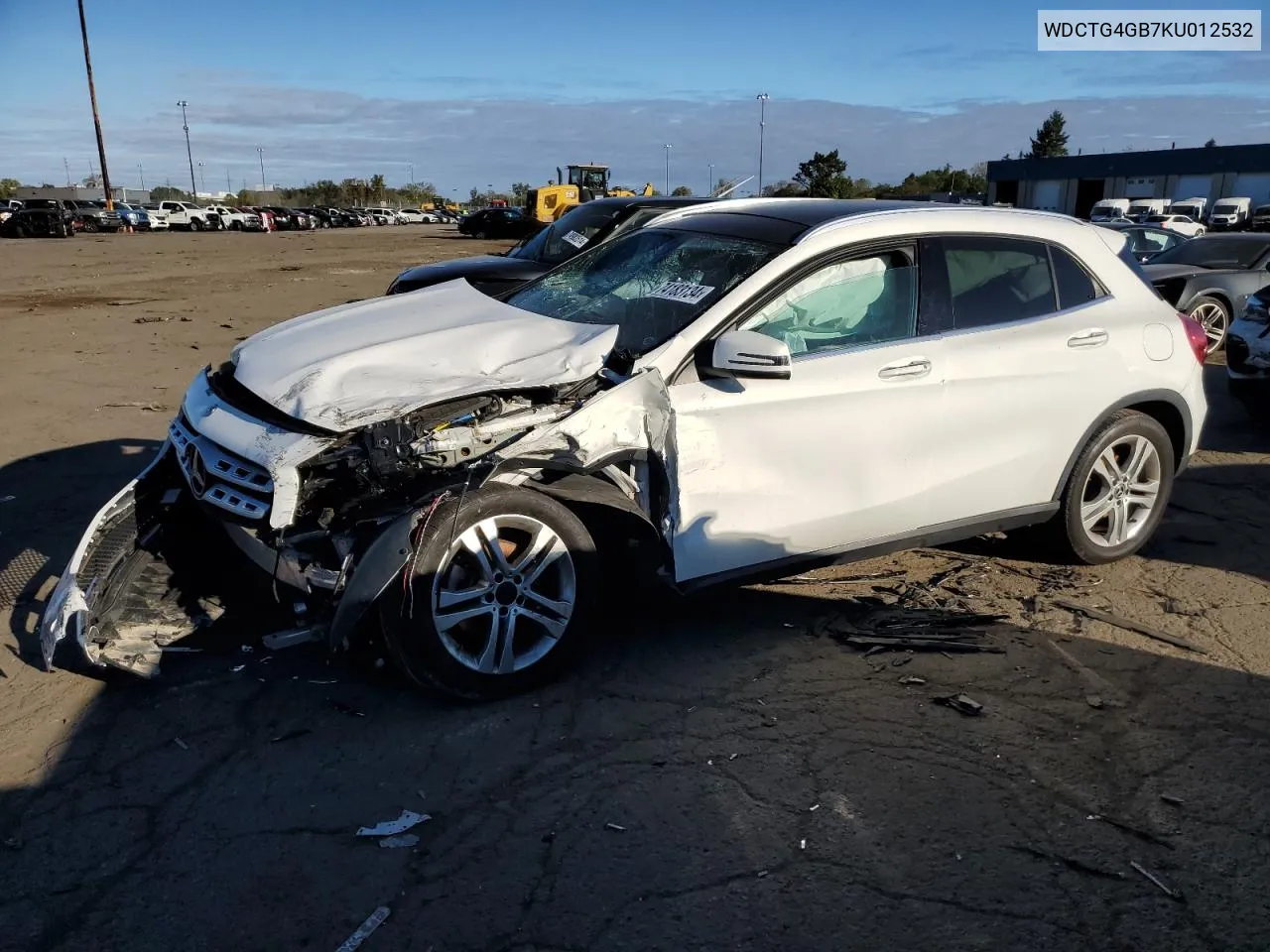 2019 Mercedes-Benz Gla 250 4Matic VIN: WDCTG4GB7KU012532 Lot: 74183134