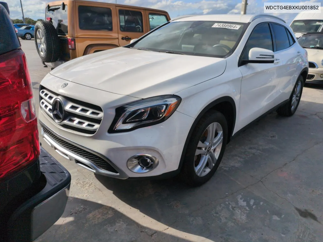 2019 Mercedes-Benz Gla 250 VIN: WDCTG4EBXKU001852 Lot: 74388964