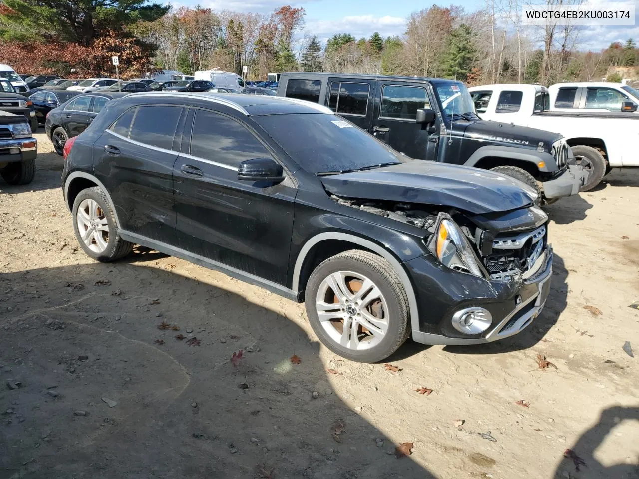 2019 Mercedes-Benz Gla 250 VIN: WDCTG4EB2KU003174 Lot: 77113394