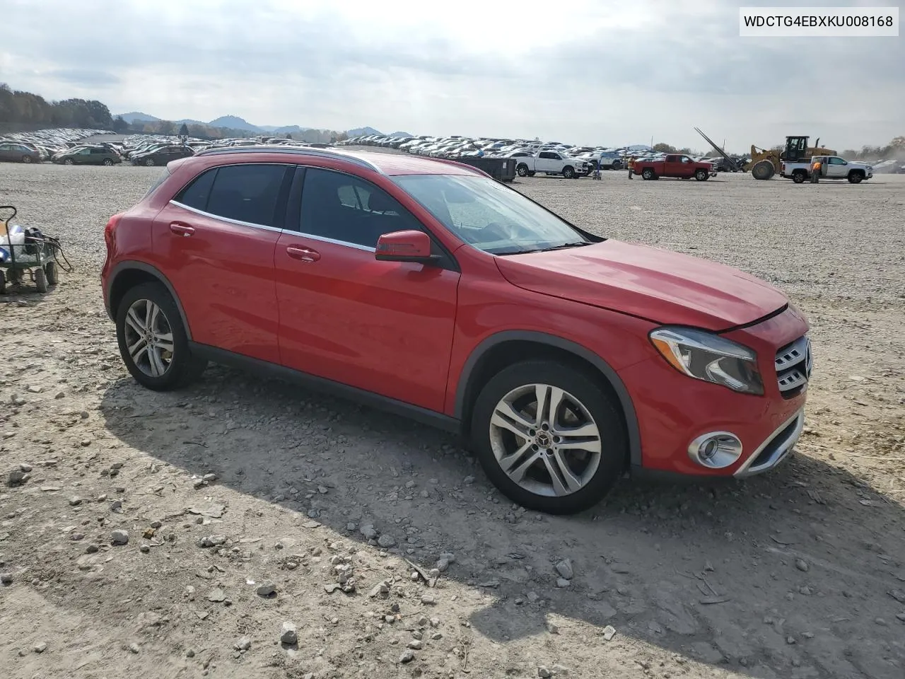 2019 Mercedes-Benz Gla 250 VIN: WDCTG4EBXKU008168 Lot: 78186714