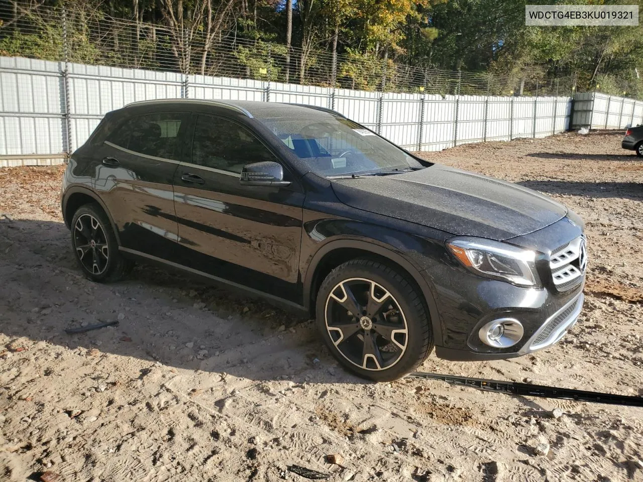 2019 Mercedes-Benz Gla 250 VIN: WDCTG4EB3KU019321 Lot: 78432964