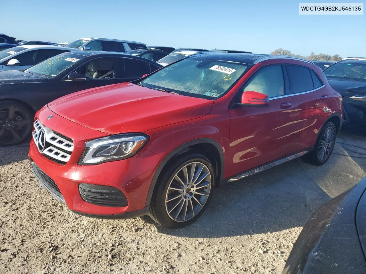 2019 Mercedes-Benz Gla 250 4Matic VIN: WDCTG4GB2KJ546135 Lot: 78500414