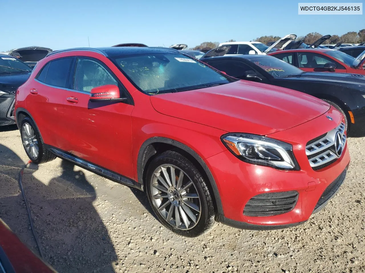 2019 Mercedes-Benz Gla 250 4Matic VIN: WDCTG4GB2KJ546135 Lot: 78500414