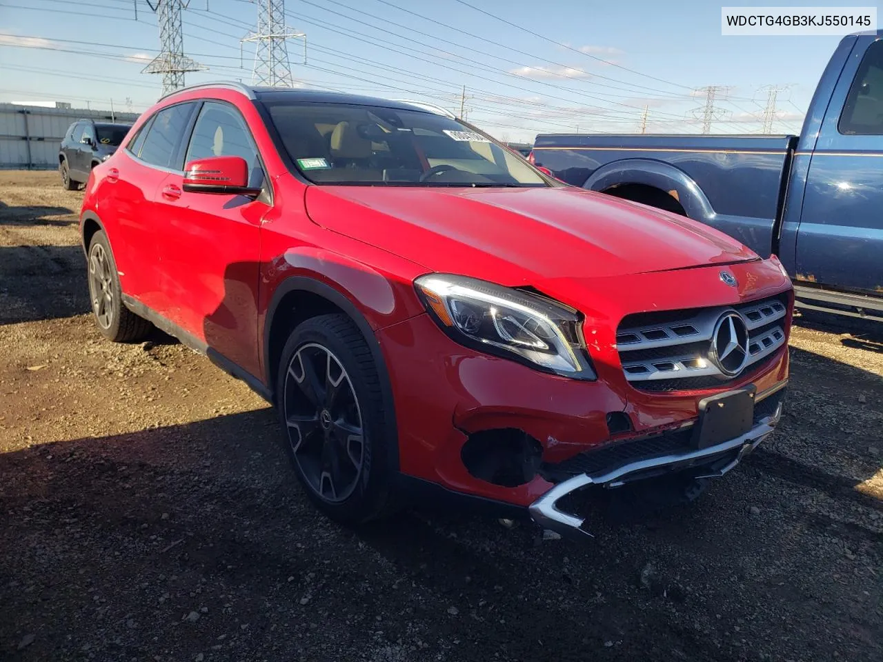 2019 Mercedes-Benz Gla 250 4Matic VIN: WDCTG4GB3KJ550145 Lot: 80047084