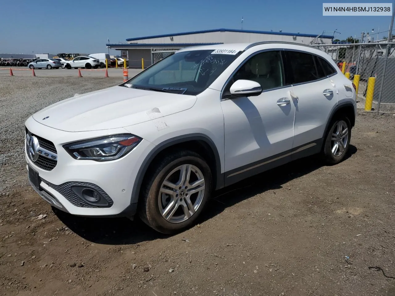 2021 Mercedes-Benz Gla 250 4Matic VIN: W1N4N4HB5MJ132938 Lot: 53931164