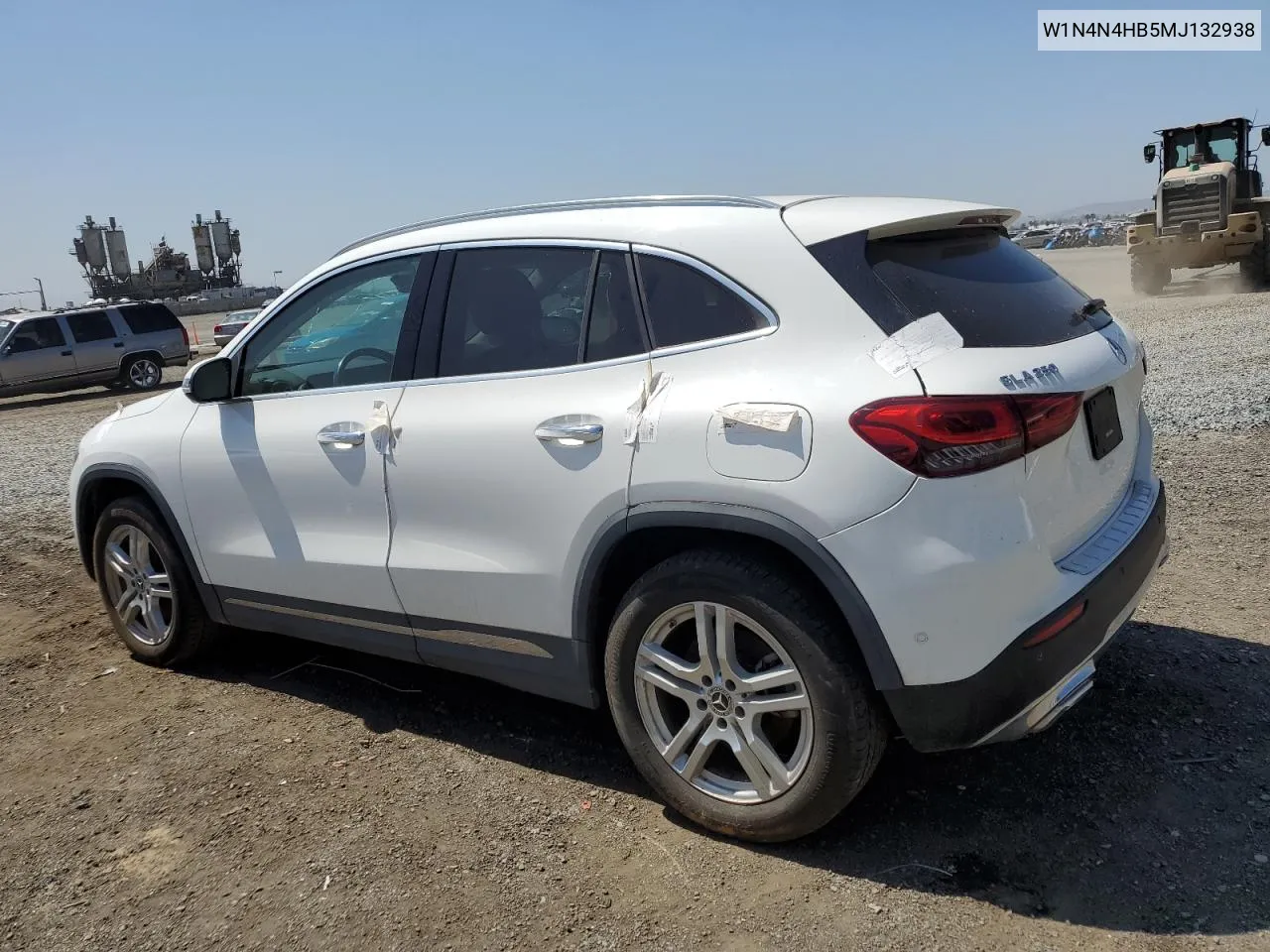 2021 Mercedes-Benz Gla 250 4Matic VIN: W1N4N4HB5MJ132938 Lot: 53931164