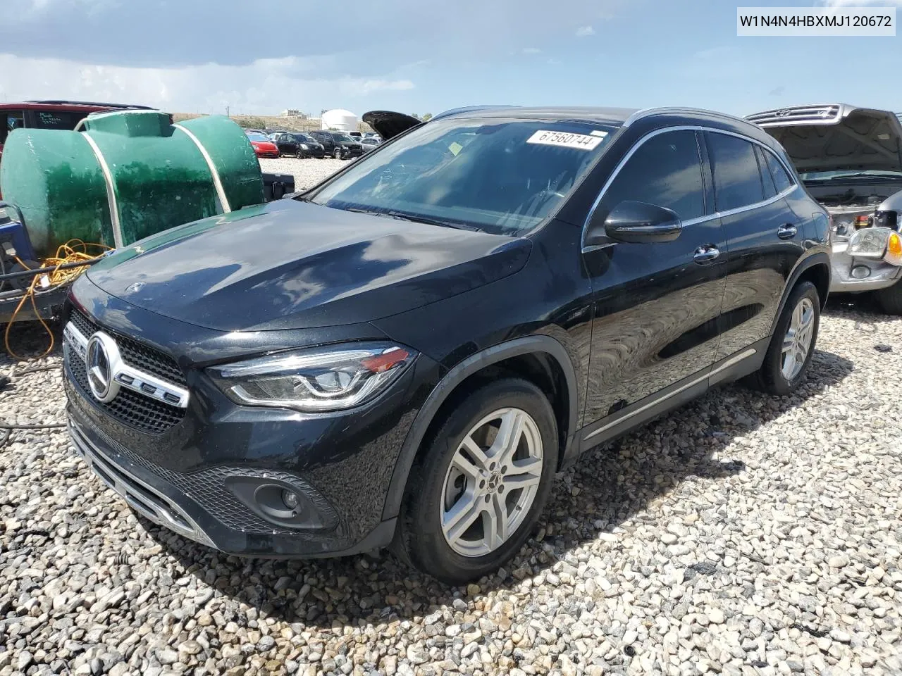 2021 Mercedes-Benz Gla 250 4Matic VIN: W1N4N4HBXMJ120672 Lot: 67560744