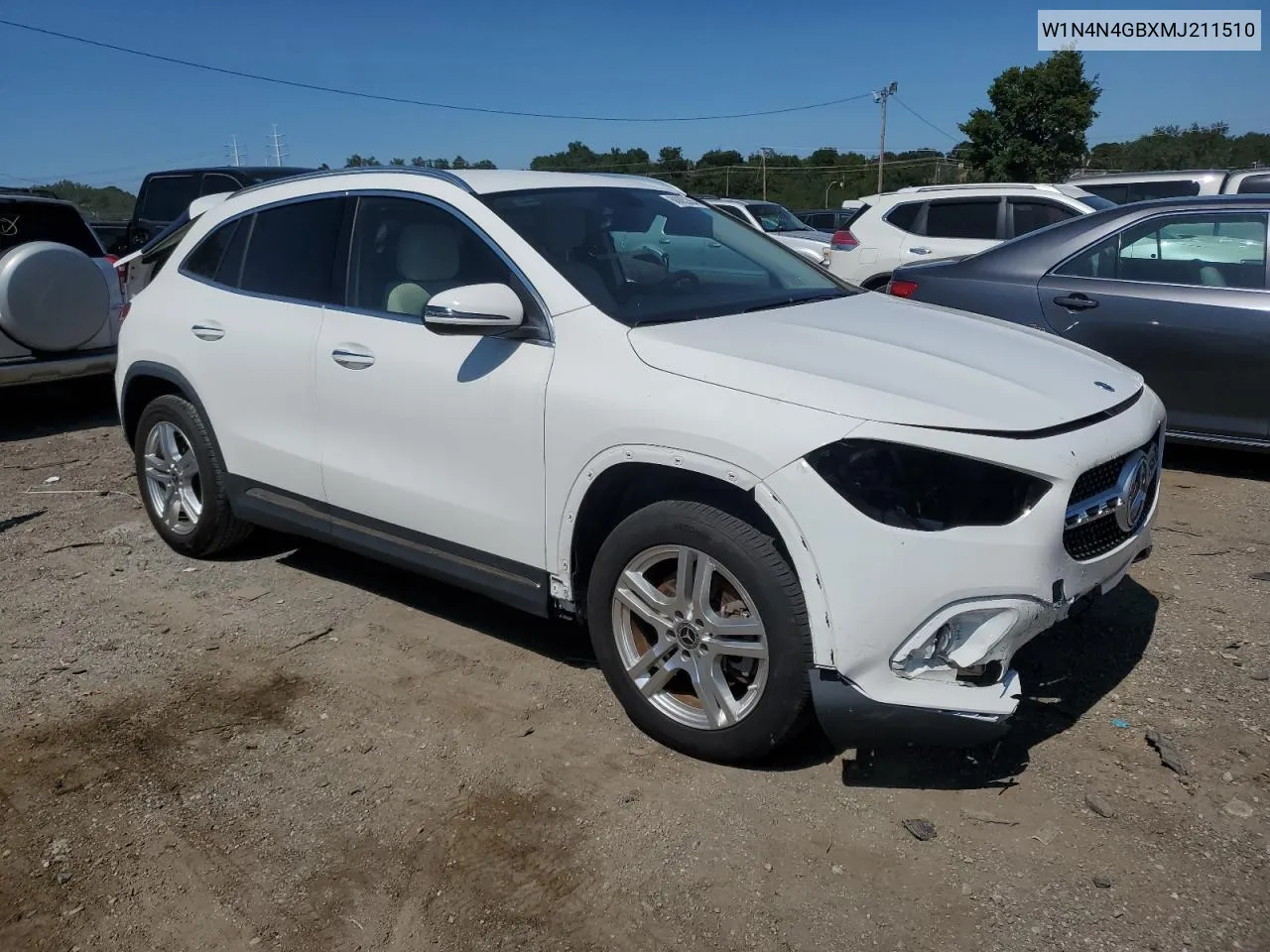 2021 Mercedes-Benz Gla 250 VIN: W1N4N4GBXMJ211510 Lot: 68883364