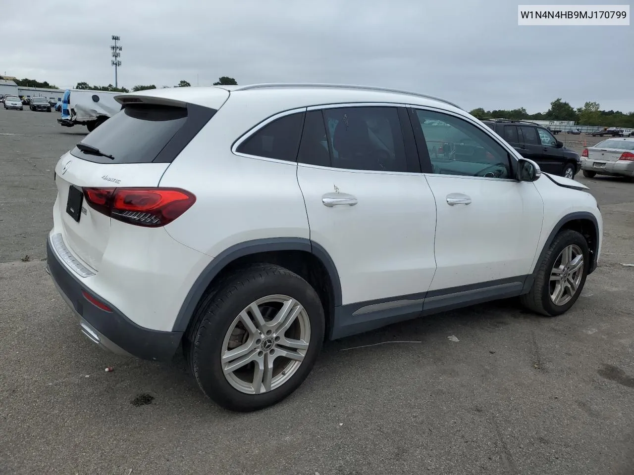 W1N4N4HB9MJ170799 2021 Mercedes-Benz Gla 250 4Matic