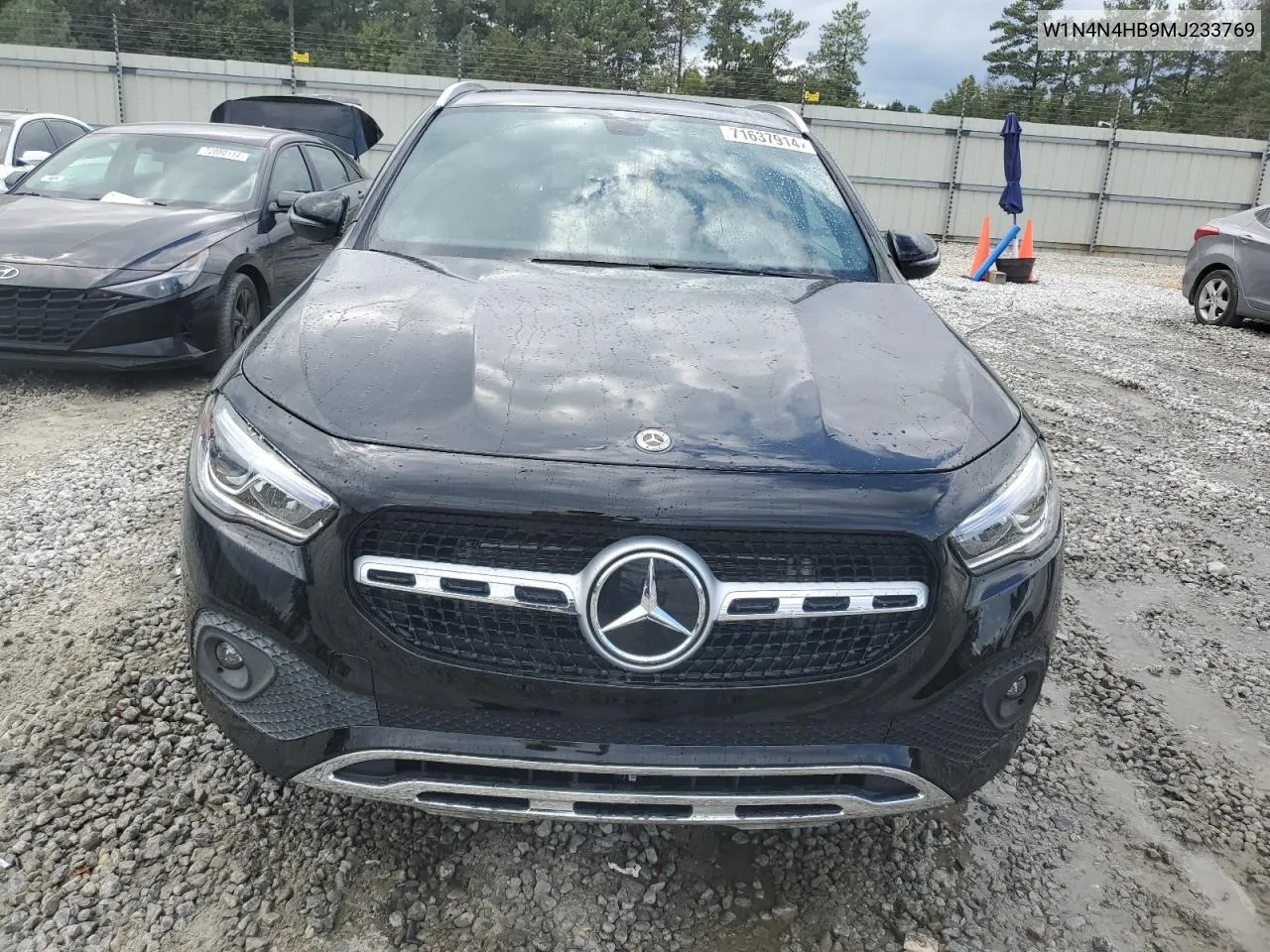 2021 Mercedes-Benz Gla 250 4Matic VIN: W1N4N4HB9MJ233769 Lot: 71637914