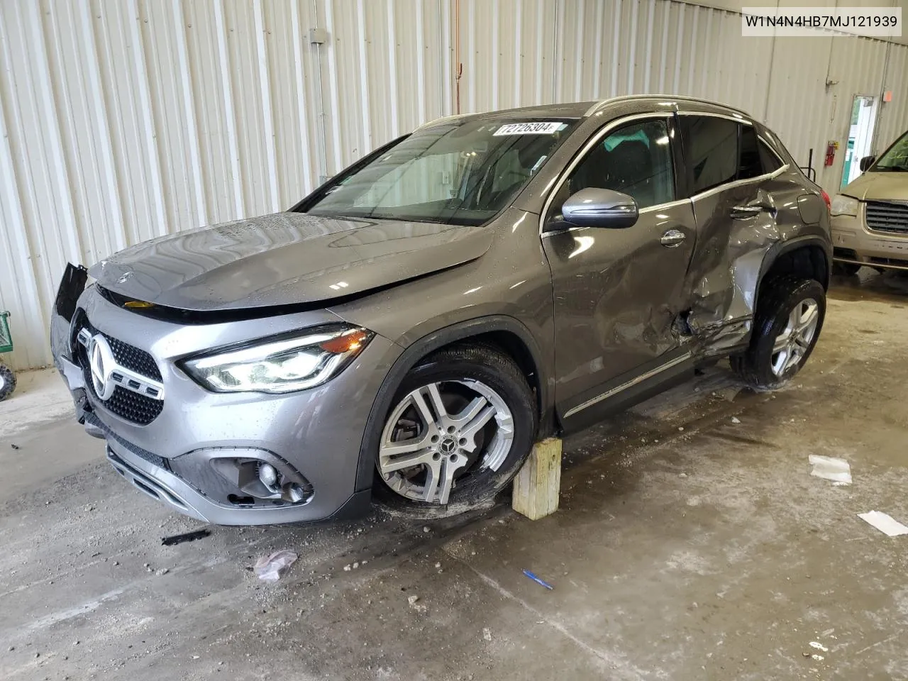 2021 Mercedes-Benz Gla 250 4Matic VIN: W1N4N4HB7MJ121939 Lot: 72726304