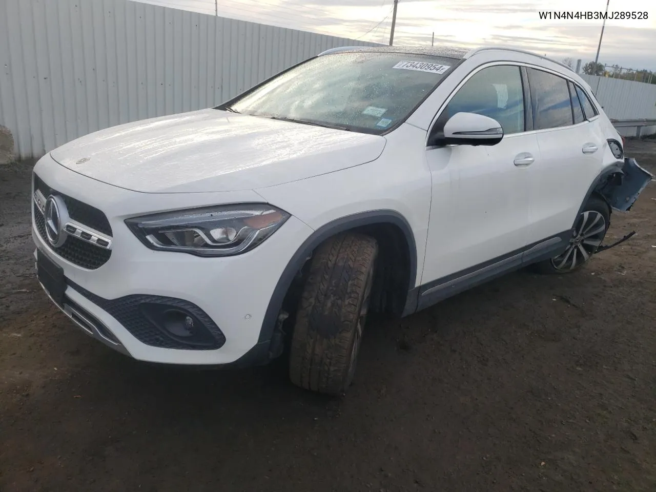 2021 Mercedes-Benz Gla 250 4Matic VIN: W1N4N4HB3MJ289528 Lot: 73430954