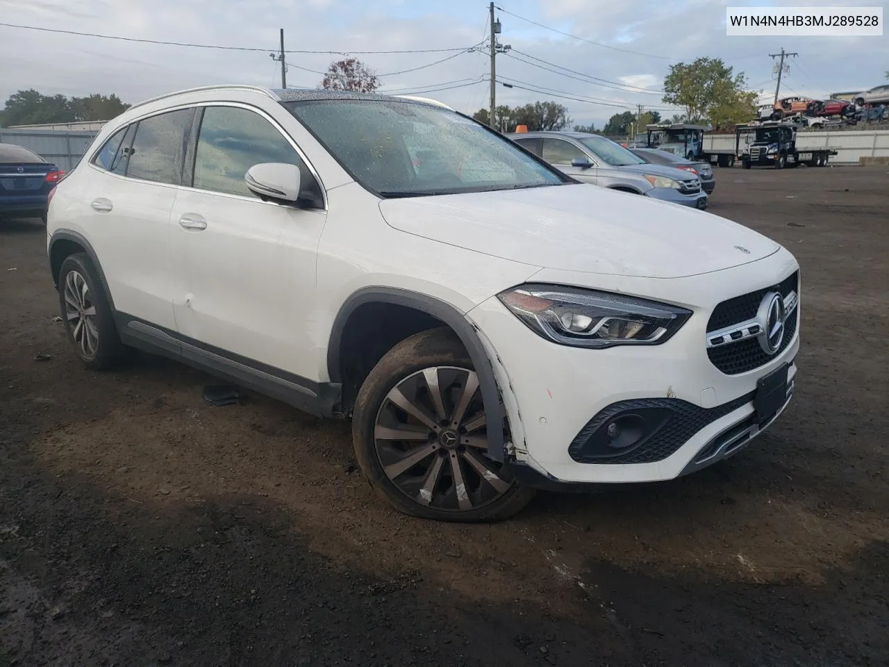 2021 Mercedes-Benz Gla 250 4Matic VIN: W1N4N4HB3MJ289528 Lot: 73430954