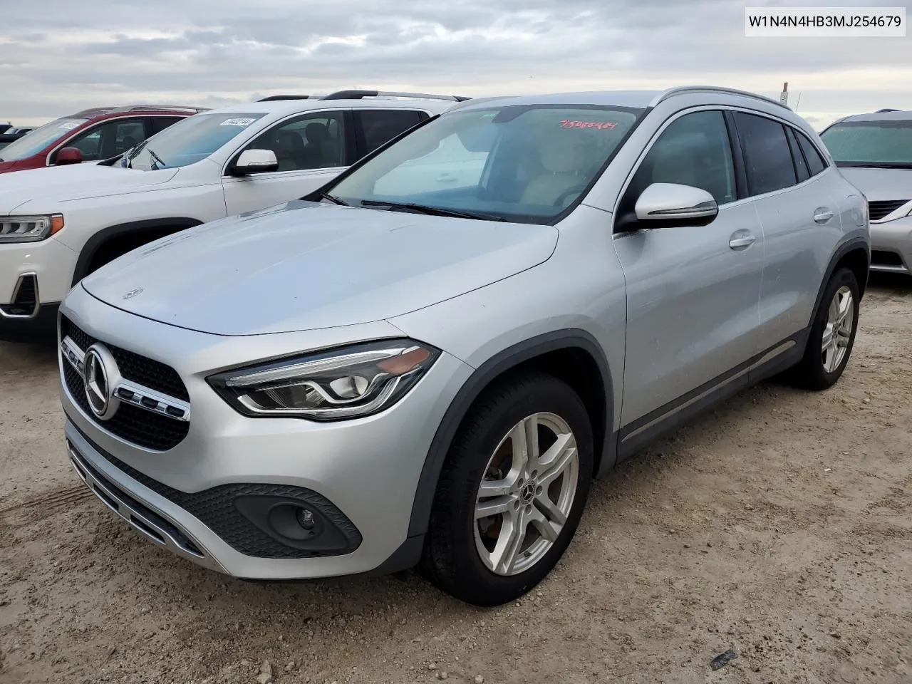 2021 Mercedes-Benz Gla 250 4Matic VIN: W1N4N4HB3MJ254679 Lot: 75088484