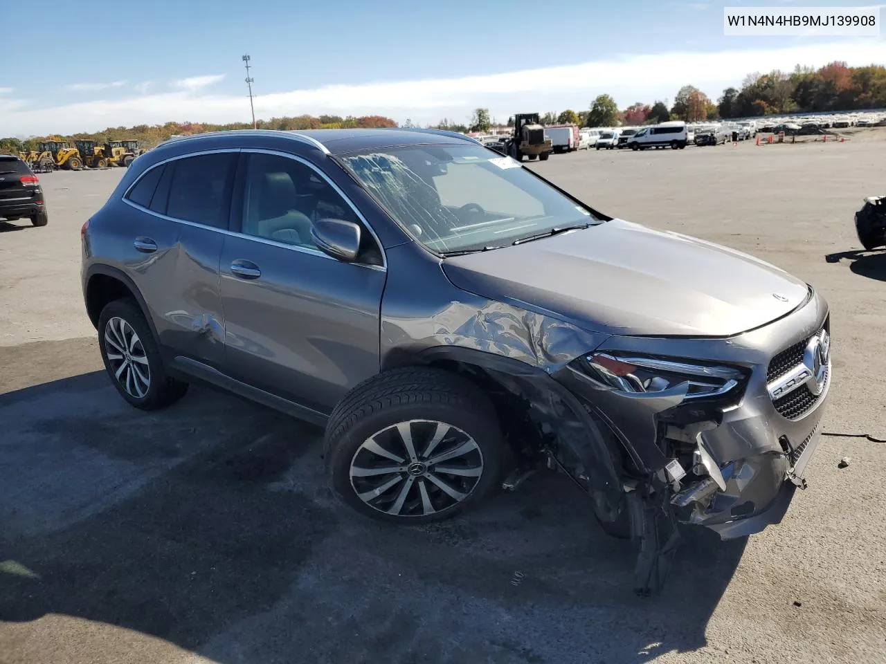 2021 Mercedes-Benz Gla 250 4Matic VIN: W1N4N4HB9MJ139908 Lot: 75413764