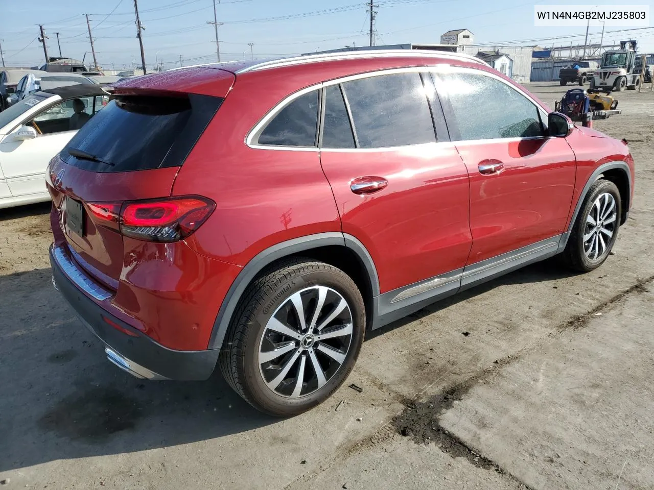 2021 Mercedes-Benz Gla 250 VIN: W1N4N4GB2MJ235803 Lot: 75767814