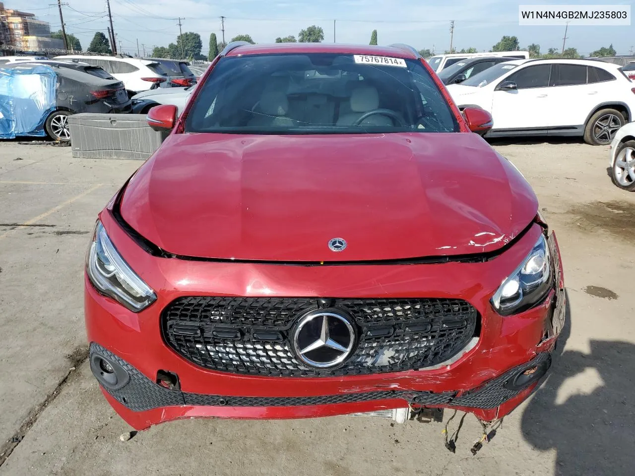 2021 Mercedes-Benz Gla 250 VIN: W1N4N4GB2MJ235803 Lot: 75767814