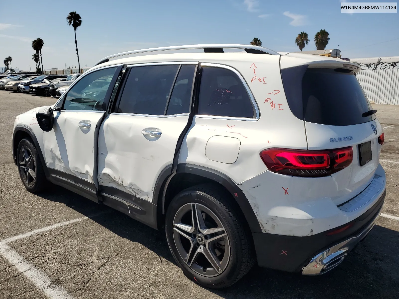 2021 Mercedes-Benz Glb 250 VIN: W1N4M4GB8MW114134 Lot: 66526554