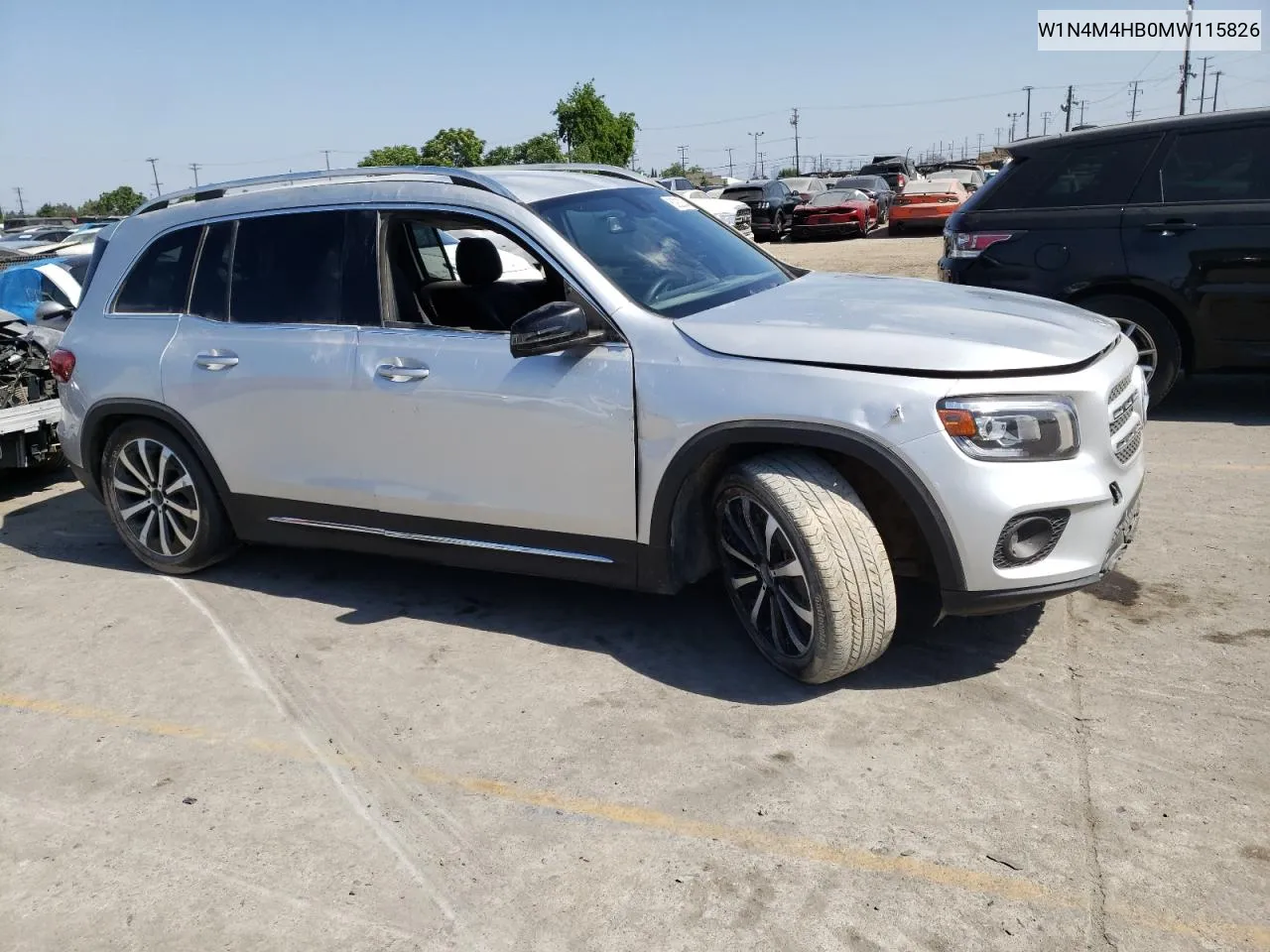 2021 Mercedes-Benz Glb 250 4Matic VIN: W1N4M4HB0MW115826 Lot: 68947984