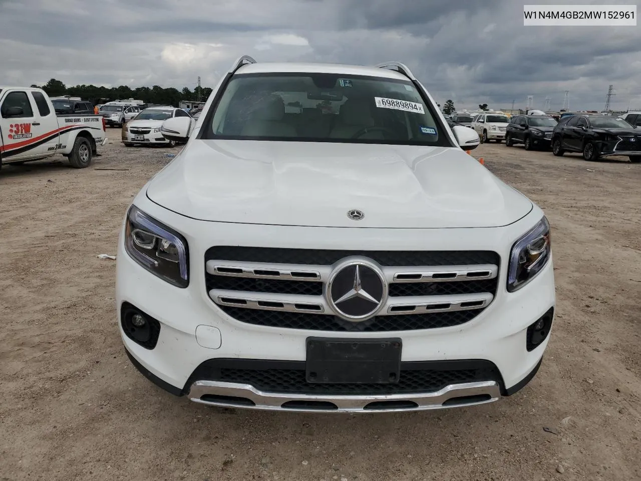 2021 Mercedes-Benz Glb 250 VIN: W1N4M4GB2MW152961 Lot: 69889894