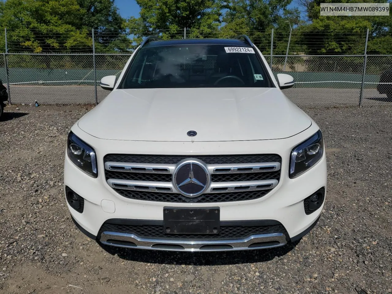 2021 Mercedes-Benz Glb 250 4Matic VIN: W1N4M4HB7MW089399 Lot: 69922124