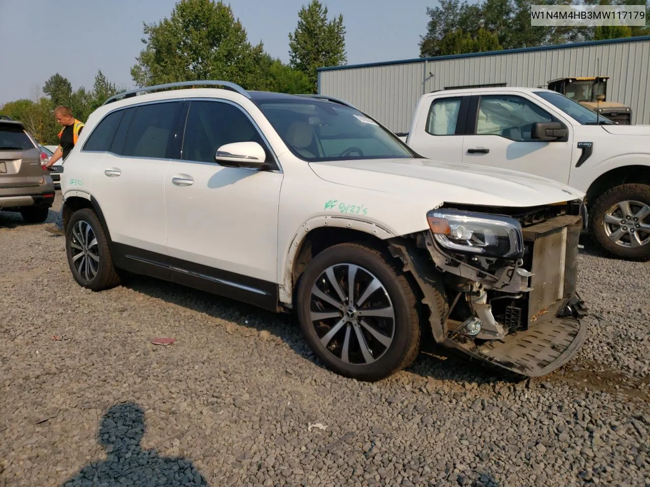 2021 Mercedes-Benz Glb 250 4Matic VIN: W1N4M4HB3MW117179 Lot: 70192784