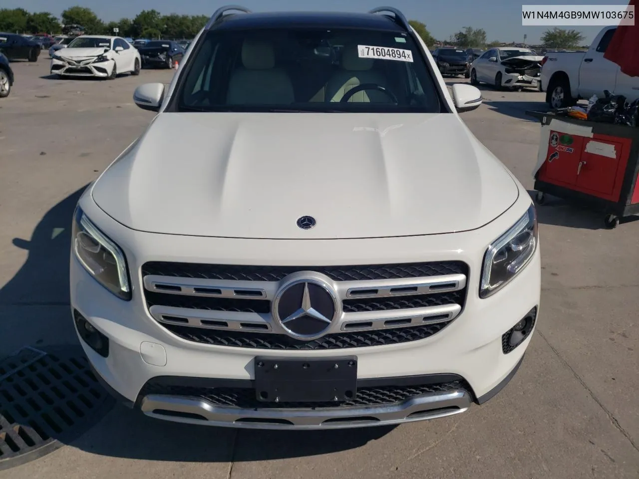 2021 Mercedes-Benz Glb 250 VIN: W1N4M4GB9MW103675 Lot: 71604894