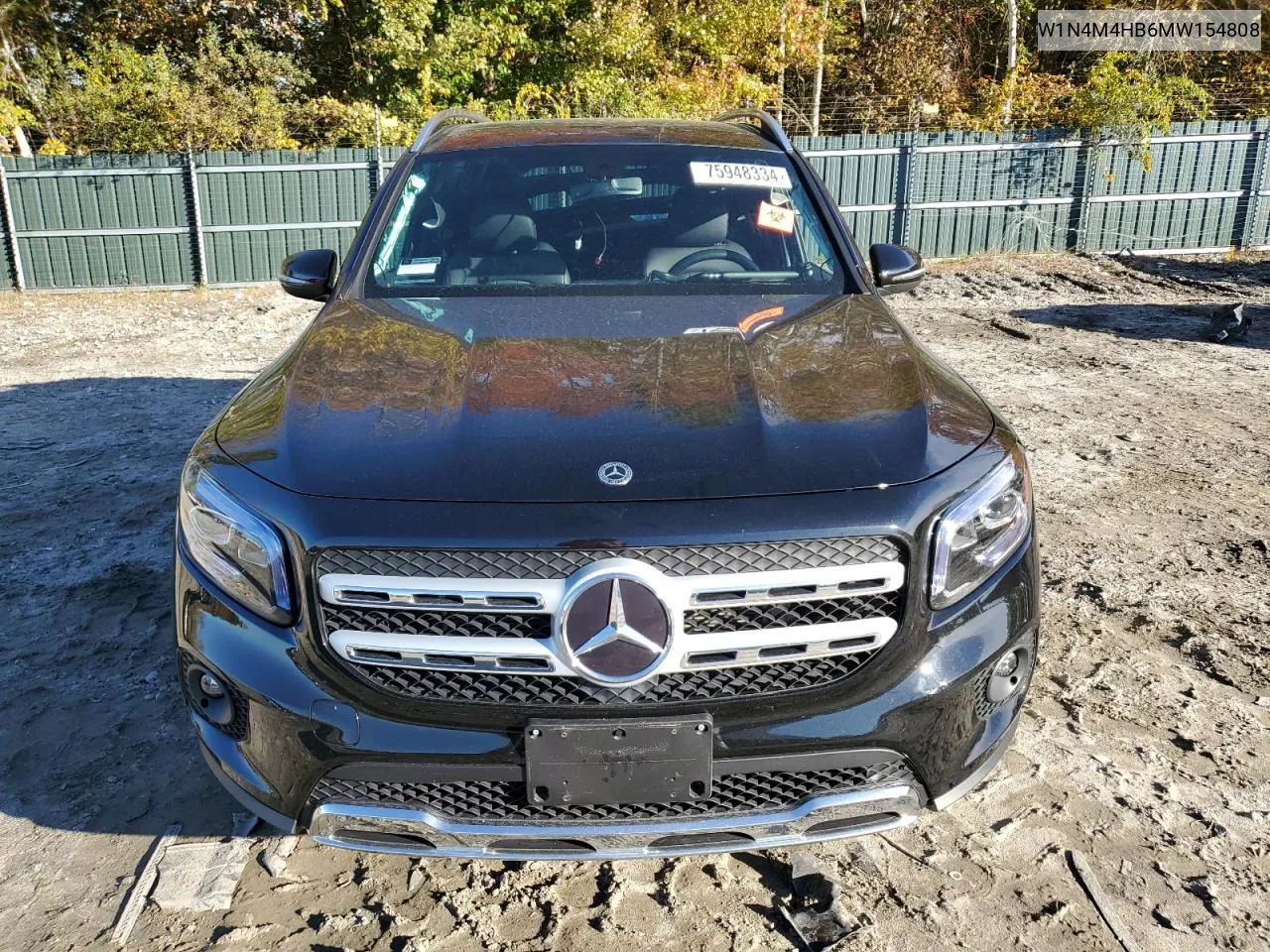 2021 Mercedes-Benz Glb 250 4Matic VIN: W1N4M4HB6MW154808 Lot: 75948334