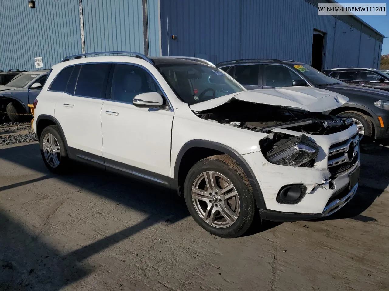 2021 Mercedes-Benz Glb 250 4Matic VIN: W1N4M4HB8MW111281 Lot: 78127514