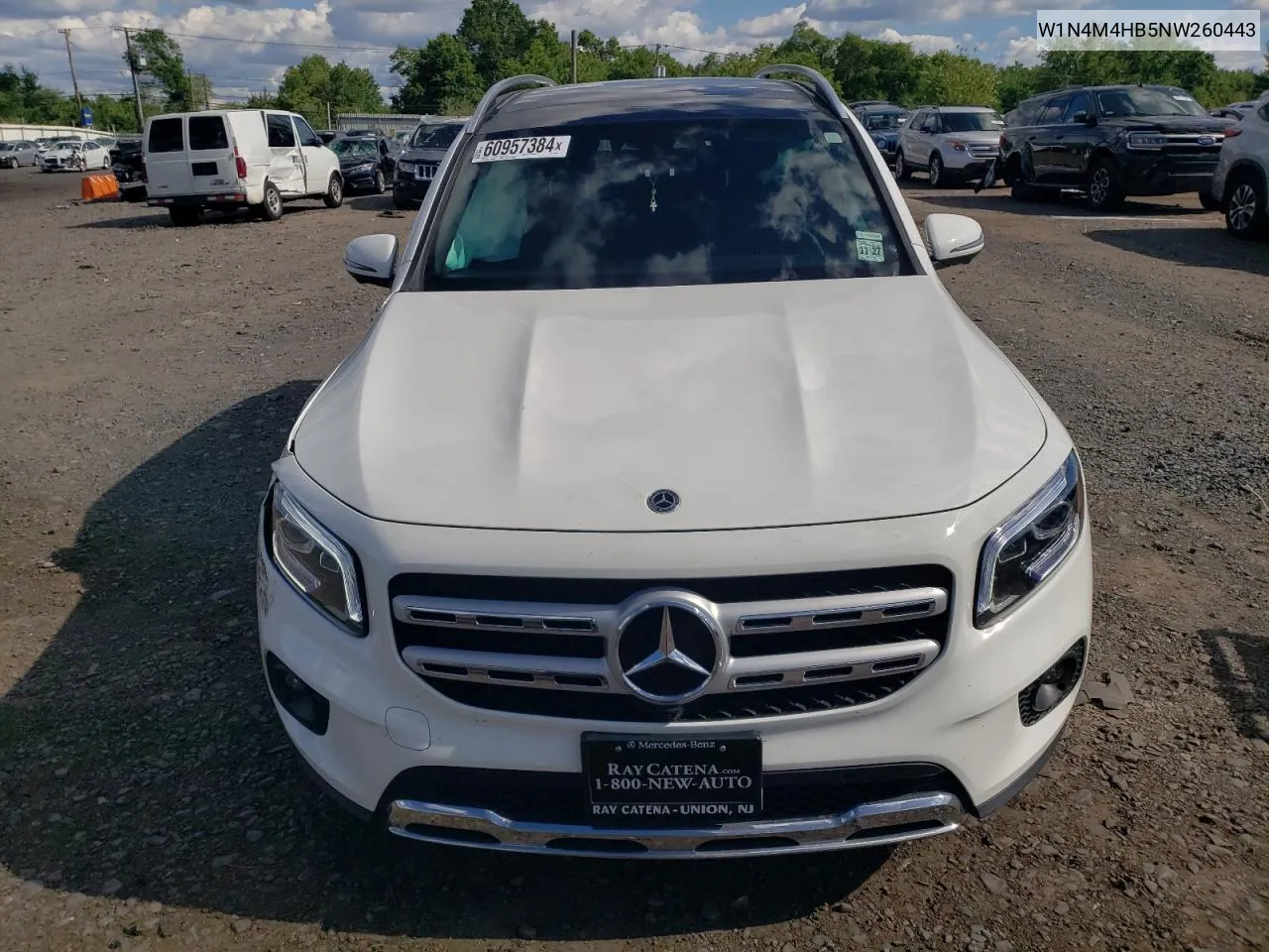 2022 Mercedes-Benz Glb 250 4Matic VIN: W1N4M4HB5NW260443 Lot: 60957384