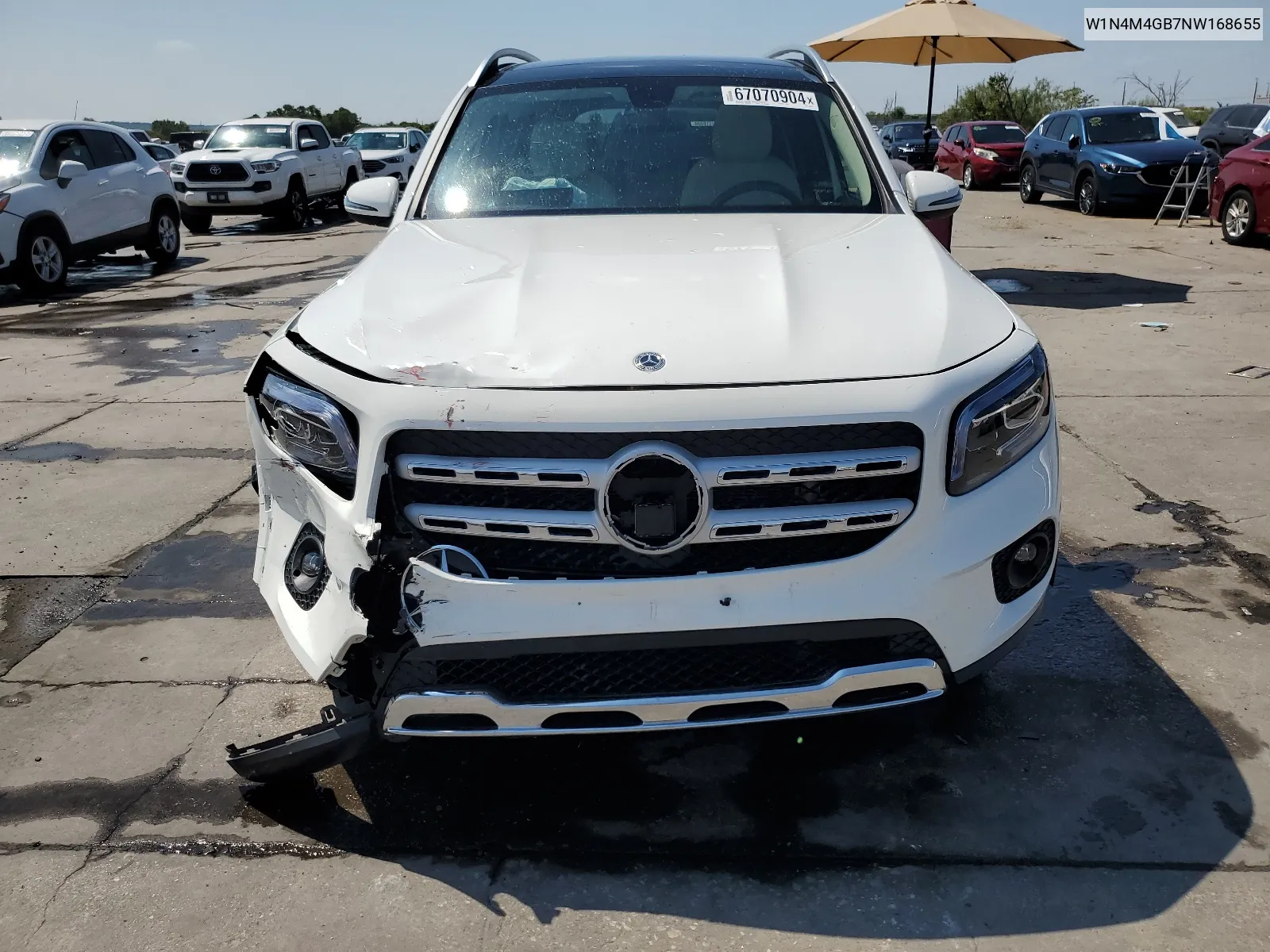 2022 Mercedes-Benz Glb 250 VIN: W1N4M4GB7NW168655 Lot: 67070904