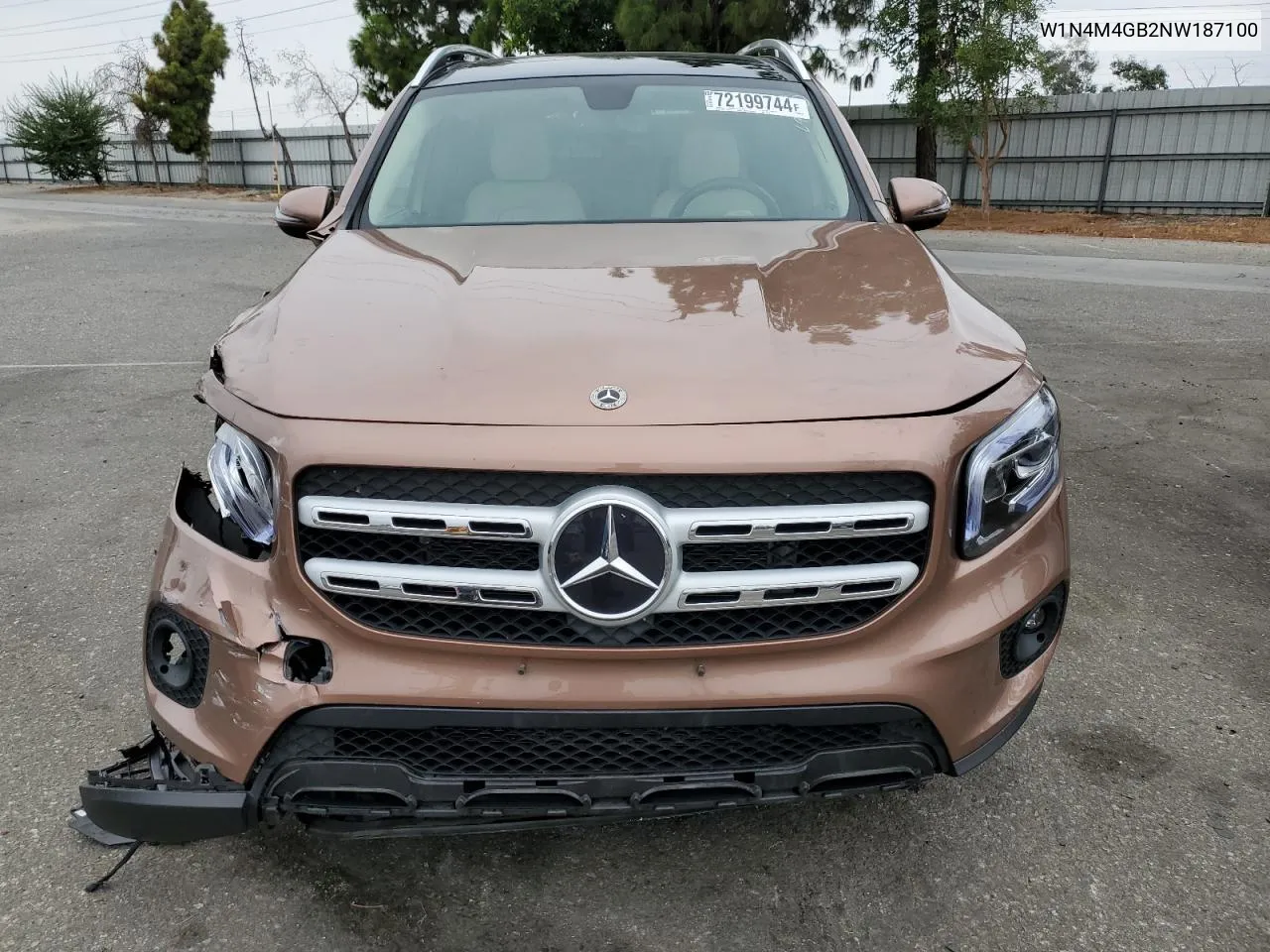 2022 Mercedes-Benz Glb 250 VIN: W1N4M4GB2NW187100 Lot: 72199744