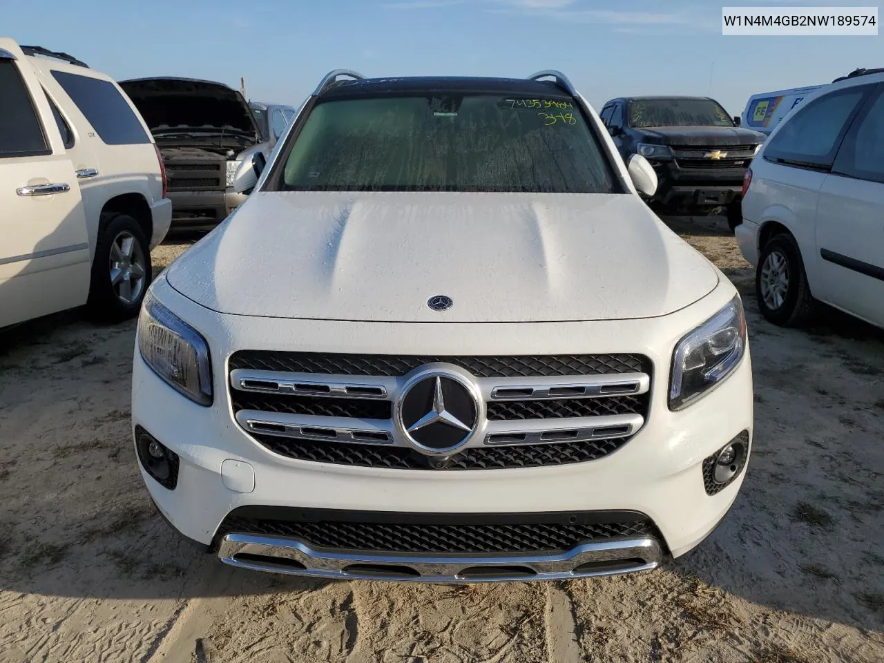 2022 Mercedes-Benz Glb 250 VIN: W1N4M4GB2NW189574 Lot: 74353984