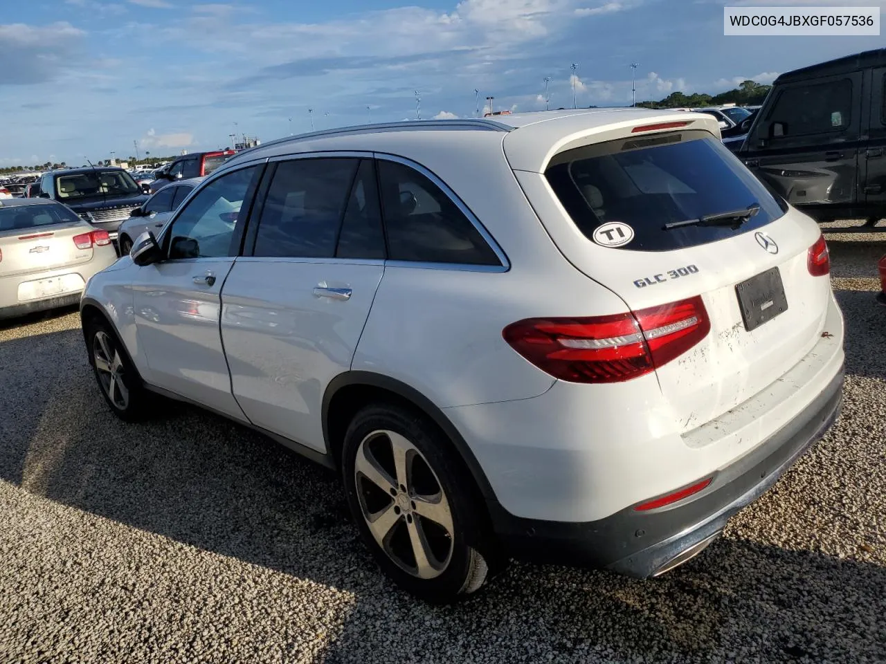 2016 Mercedes-Benz Glc 300 VIN: WDC0G4JBXGF057536 Lot: 73820124