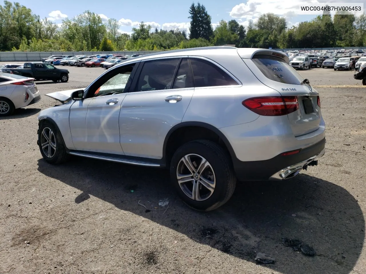 2017 Mercedes-Benz Glc 300 4Matic VIN: WDC0G4KB7HV006453 Lot: 67596244