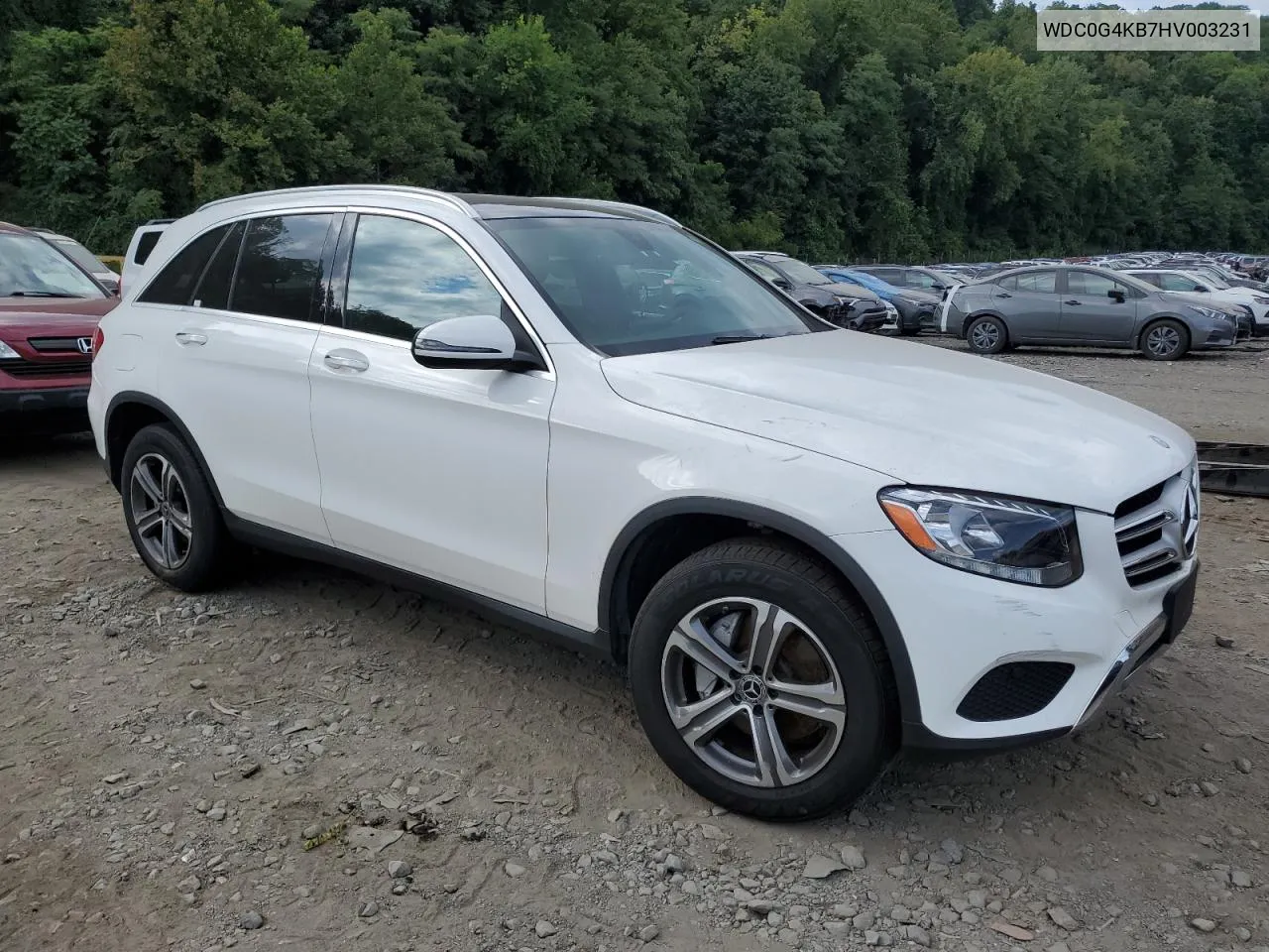 2017 Mercedes-Benz Glc 300 4Matic VIN: WDC0G4KB7HV003231 Lot: 69339534