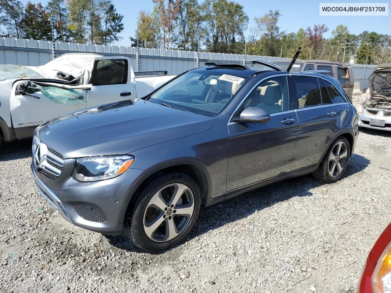 2017 Mercedes-Benz Glc 300 VIN: WDC0G4JB6HF251708 Lot: 75950204