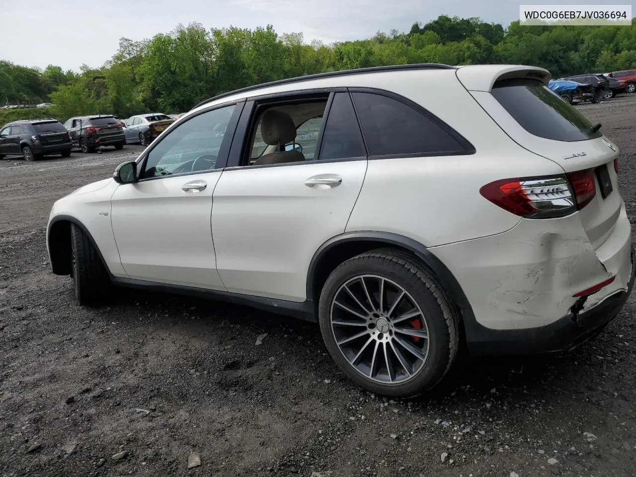 2018 Mercedes-Benz Glc 43 4Matic Amg VIN: WDC0G6EB7JV036694 Lot: 55286434