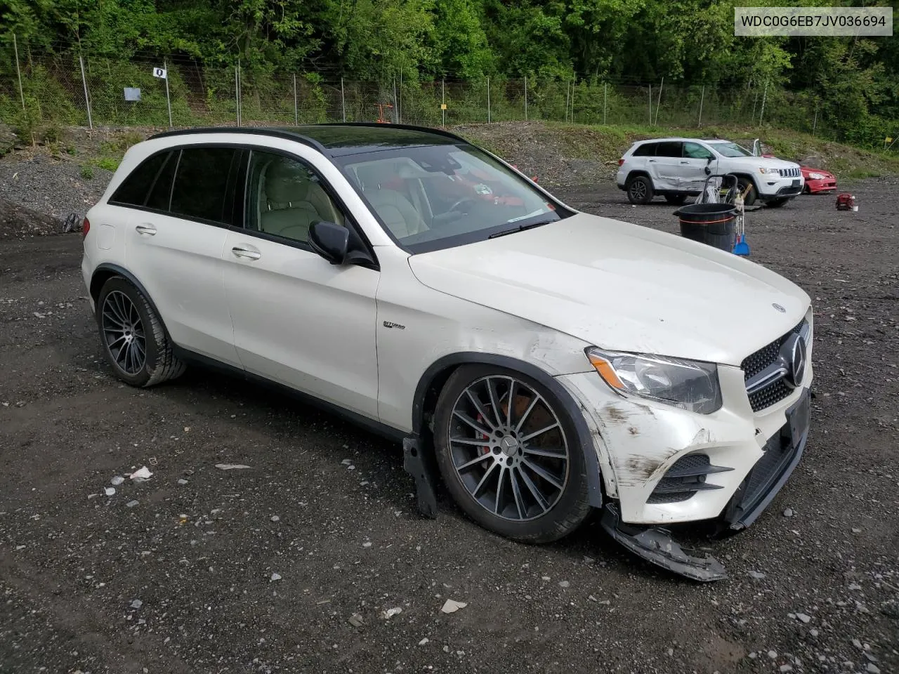 2018 Mercedes-Benz Glc 43 4Matic Amg VIN: WDC0G6EB7JV036694 Lot: 55286434