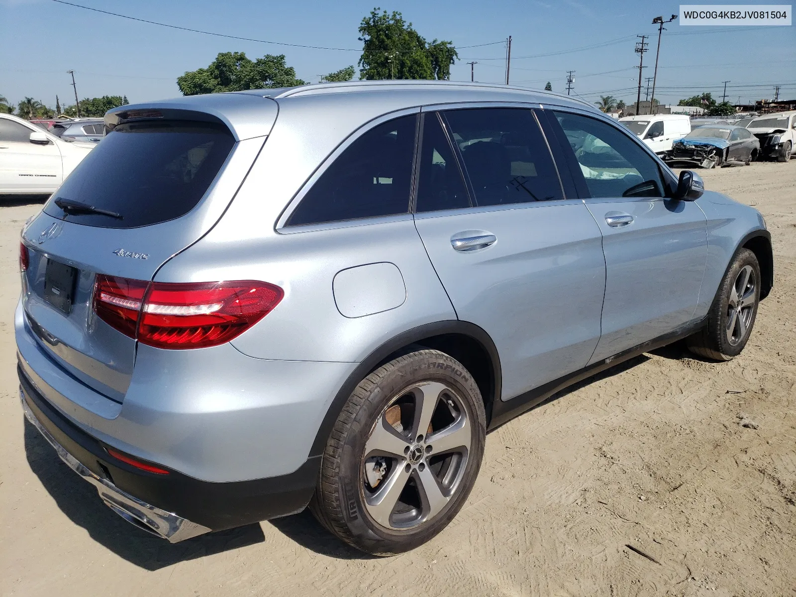 2018 Mercedes-Benz Glc 300 4Matic VIN: WDC0G4KB2JV081504 Lot: 64389624