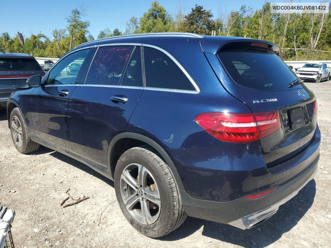 2018 Mercedes-Benz Glc 300 4Matic VIN: WDC0G4KB0JV081422 Lot: 70820934