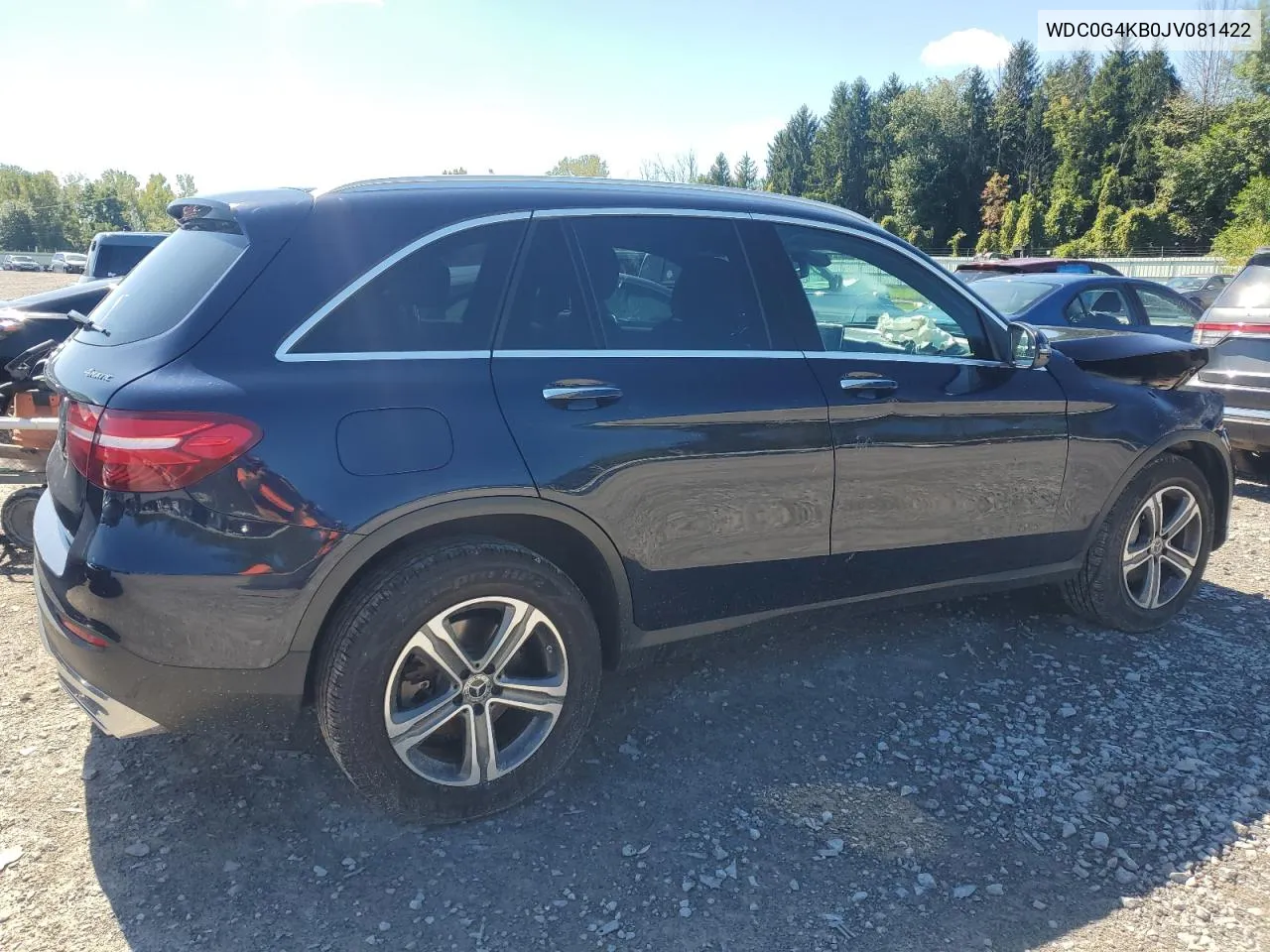 2018 Mercedes-Benz Glc 300 4Matic VIN: WDC0G4KB0JV081422 Lot: 70820934