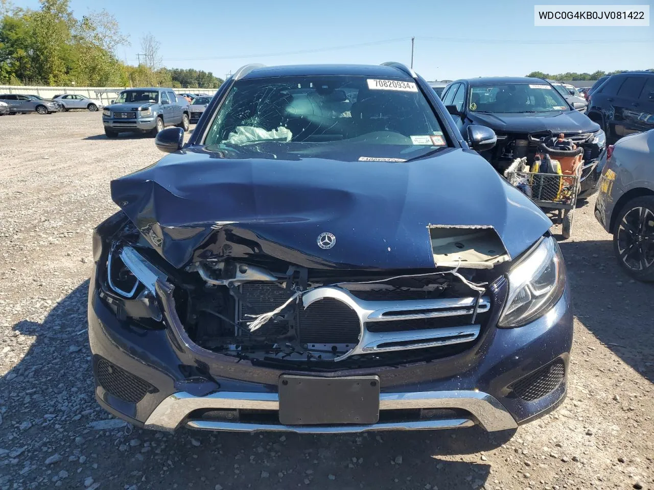 2018 Mercedes-Benz Glc 300 4Matic VIN: WDC0G4KB0JV081422 Lot: 70820934