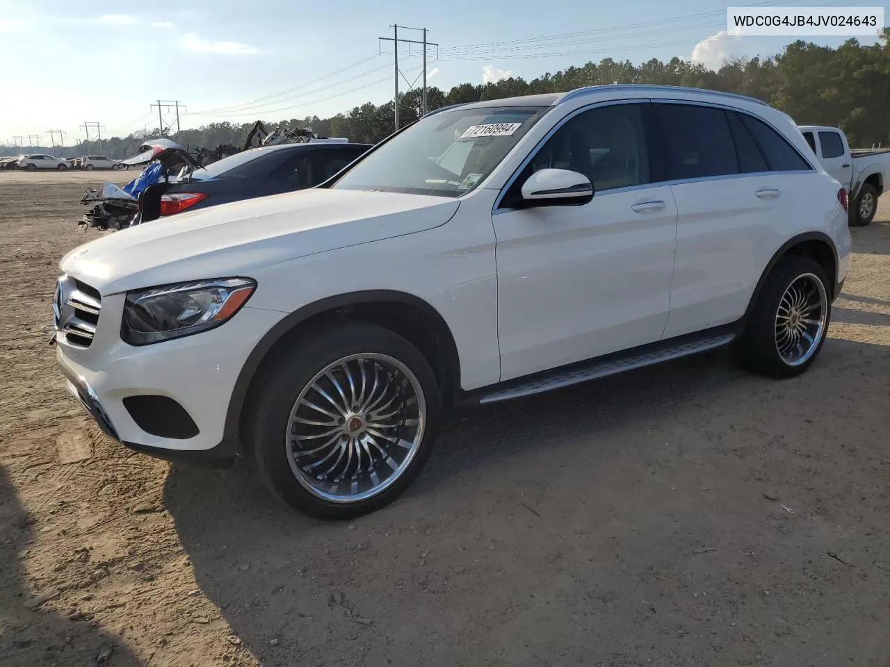 2018 Mercedes-Benz Glc 300 VIN: WDC0G4JB4JV024643 Lot: 72160994